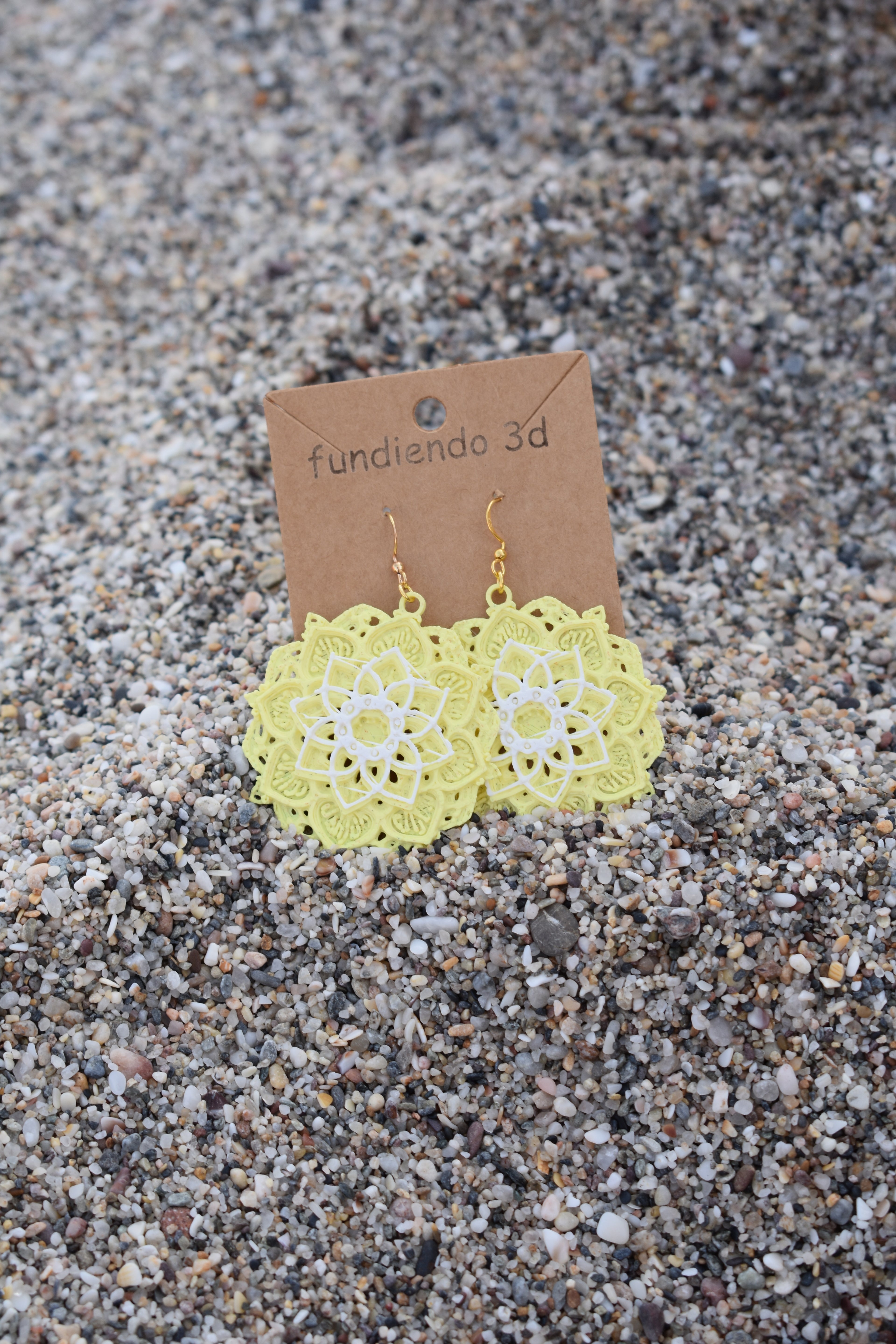 Pendientes Flor Relieve