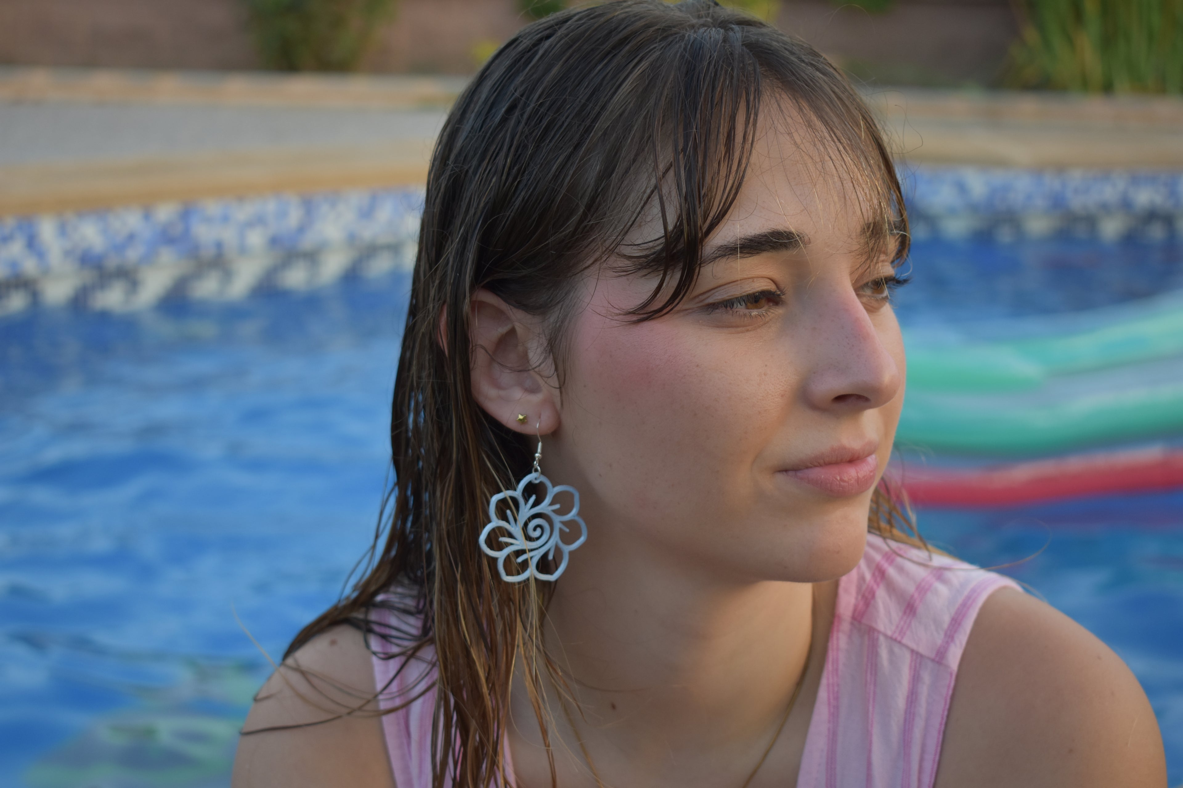 Pendientes Flor PLATA